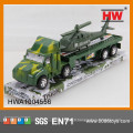 Nouveau design 34CM Friction trailer jouet camion avec hélicoptère jouets militaires ensemble de jeu